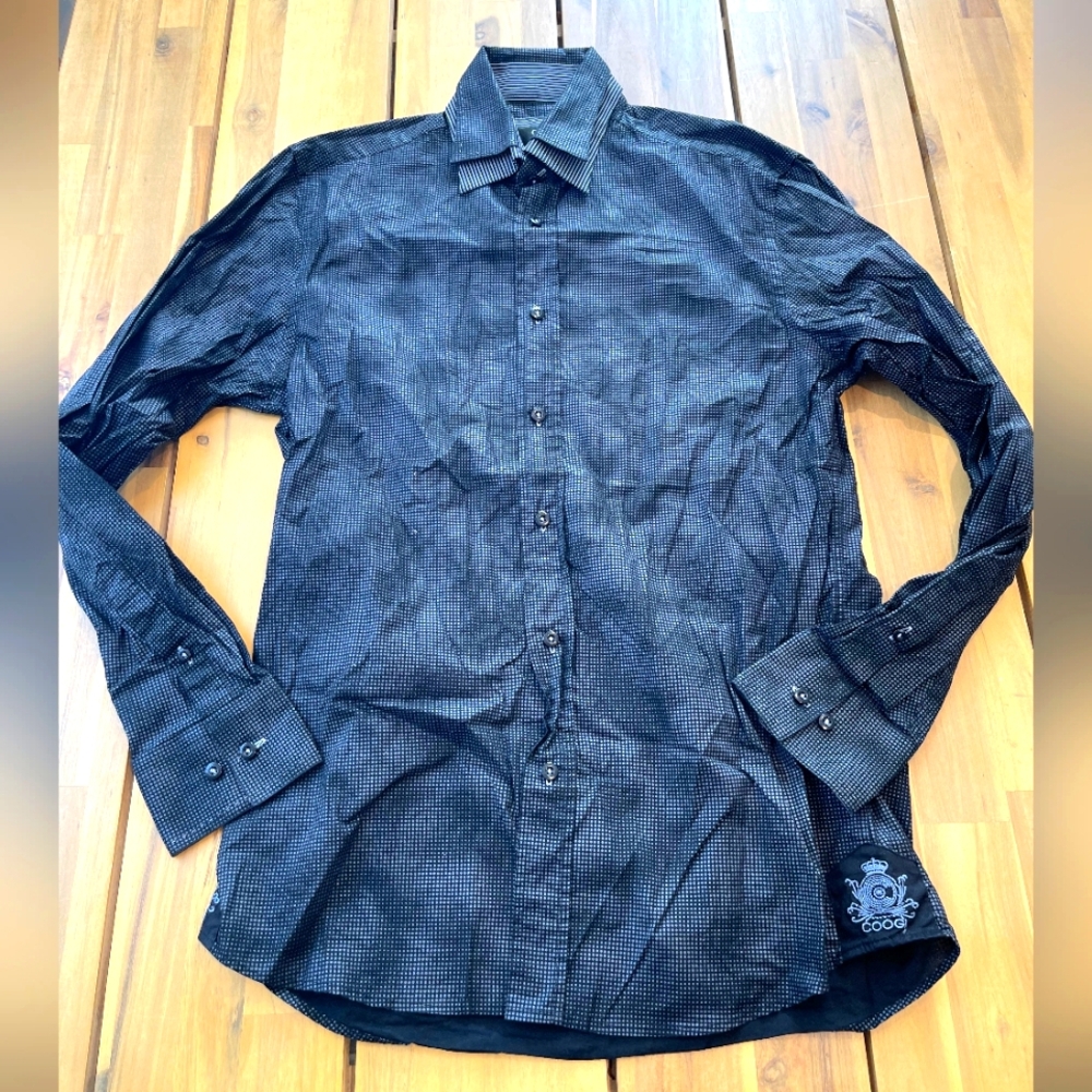 Coogi Luxe Mens Vintage Y2k Double Collar Button Down Shirt Size Medium‎ 15.5/16